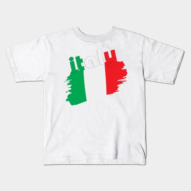 ITALIA T-Shirt Italian Pride Italy Flag Italiana Gift Roots  Italiano Forza Azzurri Colors Unisex T-Shirt Kids T-Shirt by hardworking